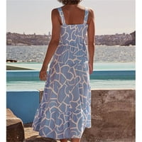 Strappy haljina, široki vratni poliesterska tkanina Elastična poprsna suknja za uličnu odjeću za zabavu na plaži