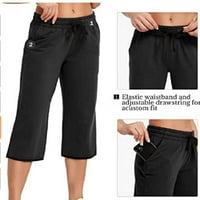 Ženske ljetne planinarske široke hlače s vezicama s džepovima, vodootporne joga hlače širokih nogavica