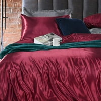 Hotelski poplun siva Kraljevska svilena satenska posteljina ljetni reverzibilni poplun prekrivač za medeni mjesec