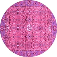 Moderne prostirke za unutarnje prostore, okrugle, apstraktno ružičaste, promjera 5 inča
