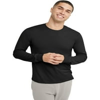 Muška pamučna majica dugih rukava U crnoj boji