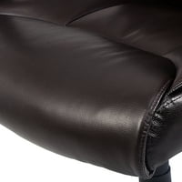 Goplus ergonomska PU koža od izvršnog računalnog stola Mid-Back zadatak uredska stolica smeđa