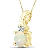 Jewelersclub srebrne ogrlice za žene - ogrlica za žene za žene 14K Zlatna srebra - Opal ogrlica središnjeg dijela,