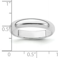 Sterling srebrni rodij na polu okrugli pojas veličine 1 veličine prstena 13