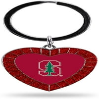 Privjesak za ključeve u obliku srca Stanford s amblemom sveučilišnog tima u boji