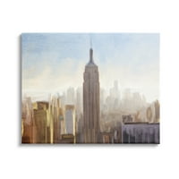 Stupell Industries užurbani New York Cityscape daleke zgrade Skyline slikanje galerija zamotana platna za tisak