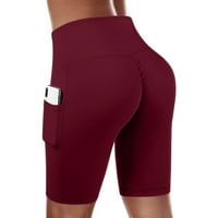 Kratke hlače za trčanje za žene s visokim strukom za kontrolu trbuha i džepova za žene s visokim strukom