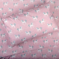 Partneri za spavanje u donjem rublju ružičasti jednorozi kompleti posteljine od mikrovlakana i poliestera u donjem