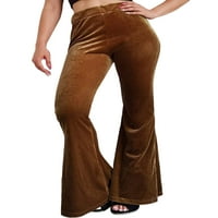 Luxplum Women Bottoms Elastični struk s raskrivljenim hlačama od plamtenih nogu duge hlače ležaljke dnevno nošenje