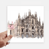 Milanska katedrala u Milanskoj Italiji naljepnice Oznake zidna slika laptop naljepnica za samo ljepilo