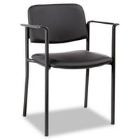 Sklopiva stolica za goste Serije A. M., koža A. M. bez PVC-a, crna