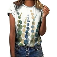 Scyoekwg ženske majice za čišćenje trendovske majice majice casual labave lagane bluze ljetni modni print grafički