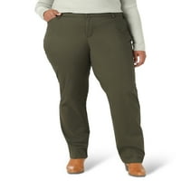 Lee Women's Plus Wrinkle besplatno opuštene hlače s ravnim nogama