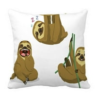Sloth kiša šuma s dva noga lijeni sisavci viseći lijekovi jastučni jastuk jastuk pokrovni jastuk zaštitnik dvije