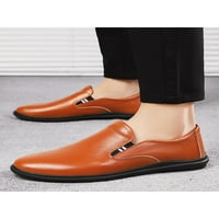 Wazshop muškarci loafers poslovni stanovi formalna haljina cipele udobno klizanje na kožnoj cipeli muški modni