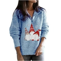 Ružni Božićni džemper za žene sobovi smiješni pleteni džemperi Sretan Božić grafički džemper jesen zima džemper