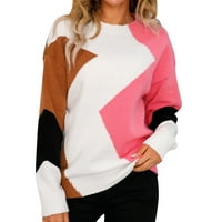 Entyinea ženska ležerna predimenzionirana džemper džemper dugih rukava Preveliki džemperi s tunikom b s