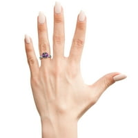 Mistični topaz dijamantni prsten od srebrnog srebra za žene