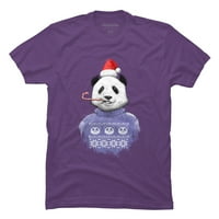 Muška Ljubičasta Majica s uzorkom božićne pande-dizajn Iz e-maila