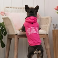 Odjeća za kućne ljubimce za pse i mačke, klasična majica s logotipom za pse, ružičasta