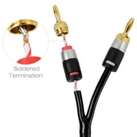 Mediabridge 16AWG Ultra serije kabel zvučnika s dvostrukim zlatnim savjetima od banane - CL Ocijenjeno - Broj
