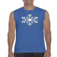 Arti - Muška grafička majica bez rukava, do muškaraca veličine 3xl - Božićna pahuljica