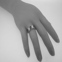 Britanci su napravili 18K ružičasto zlato prirodni tanzanit i opal ženski vječni prsten - Veličina Opcije - Veličina