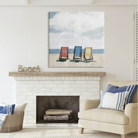 Fotelje za plažu _ Obalni oblak Obala obalna Umjetnička galerija s printom omotanog platna zidna umjetnost