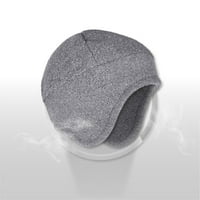 Muška kapa jednobojna Zaštita za uši jesensko-zimska kapa otporna na vjetar bez oboda za jahanje