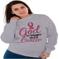 Bog je veći od raka BCA vrpce žene za crewneck majicu Brisco Brands l