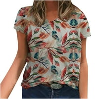 Rasprodaja ljetnih ženskih majica u veličini, Plus Size, Ženska modna ležerna bluza s izrezom u obliku slova U