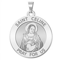 Veličina vjerske medalje svetac Celine nikla -bijelo zlato