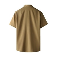 Košulje dugih rukava za muškarce proljeće ljeto jednobojne košulje s odbijenim ovratnikom ležerna košulja kratkih