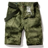 Muške teretne kratke hlače Plus veličine u džepovima Modni Print ravne ljetne Ležerne kratke hlače za putovanja