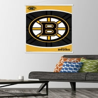 Boston Bruins - zidni plakat s logotipom u drvenom magnetskom okviru, 22.37534
