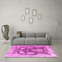 Moderne prostirke za unutarnje prostore, okrugle, apstraktno ružičaste, promjera 6 inča