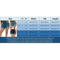 Kratke hlače za žene traperice za rastezljive, istrošene casual hlače srednjeg struka
