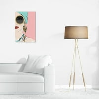 Wynwood Studio platno ljupki tropski pogled moda i glam portreti zidna umjetnička platna print Pink teal 16x24