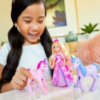 Poklon Set za lutke Chelsea Princess u haljini od srca, dječjim jednorozima i dodacima, poklon za jednogodišnjake​​​​
