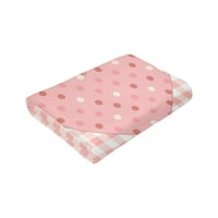 Anti-piling flanel krevet za bacanje pokrivača ružičasta djevojka gingam kauč ultra mekani mikro flece kampiranje