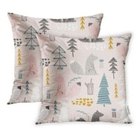 Stabla vjeverice kreativna visina šume detaljno savršena jastuka jastuka jastuka set od 2