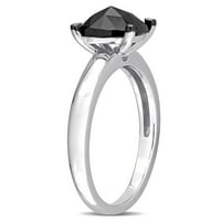 Carat T.W. Black Diamond 10k zaručnički prsten bijelog zlata