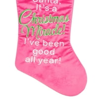 Ružičasti Djed Mraz-čudo, dobra proslava cijele godine, božićna blagdanska čarapa