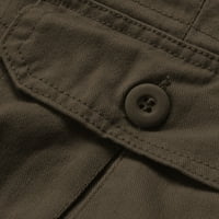 Muške hlače A-Lister muške ljetne modne dnevne hlače s Više džepova jednobojni kombinezon u boji kave A-lister