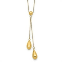 Ogrlica od perli s privjescima od žutog zlata u obliku karata