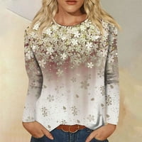 ; / Ženski modni ležerni pulover s dugim rukavima s printom, bluza na vrhu