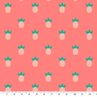 58 Mjeda Precut Voile tkanina, pamučna poliesterska mješavina, dizajn koralja ružičastog ananasa