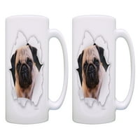 Pokloni za mopse slatki set šalica za Mopse Pokloni za ljubitelje pasa pokloni za nove mopse šalice za kavu