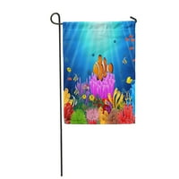 Riba klaun pod vodom, vodena svijetla crtana zastava za vrt, Ukrasna Zastava Za dom, transparent