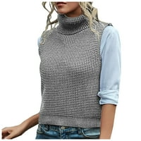 Ženski džemperi Žene vuna pletenica džemper bez rukava bez rukava s dugim rukavima plus Veličina džempera od džempera